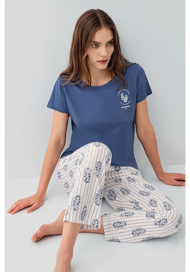 Pierre Cardin Kadın Lacivert Pijama Takım Pc9213-s-v1 Lacivert