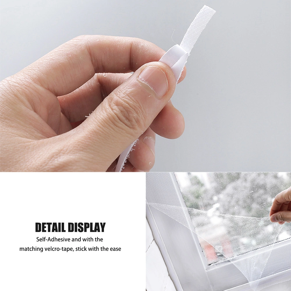 Geeksen Nylon Pencere Musluğu - 1.3x1.5m Beyaz, Komar Engeli, Dıy Kesilebilir, Bantlı Kolay Kurulum