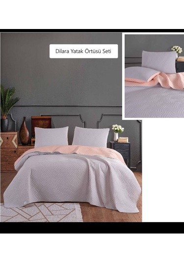 Colors & Colors Dilara Çift Kiş. Yatak Örtüsü 220x240 -gri Pudra Gri