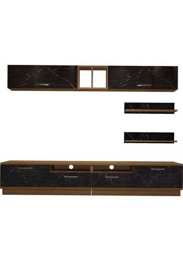 Decoraktiv Trendstyle 5220 Mdf Tv Ünitesi Tv Sehpası Pera - Siyah Mermer