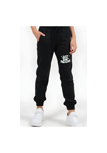 Just Stay Paw Baskılı Kız Çocuk Tişört Ve Eşofman Alt-üst Takım Beyaz