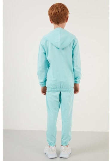 Lela Kapüşonlu Cepli % 100 Pamuk Çocuk Unisex Çocuk Takım 5922021 Mint