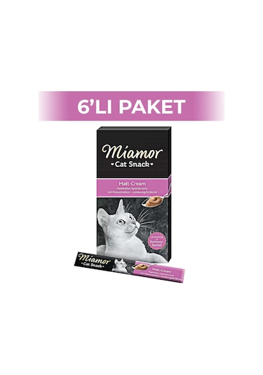 Miamor Cream Malt Yetişkin Kedi Ödülü 6'lı 6 x 15 G