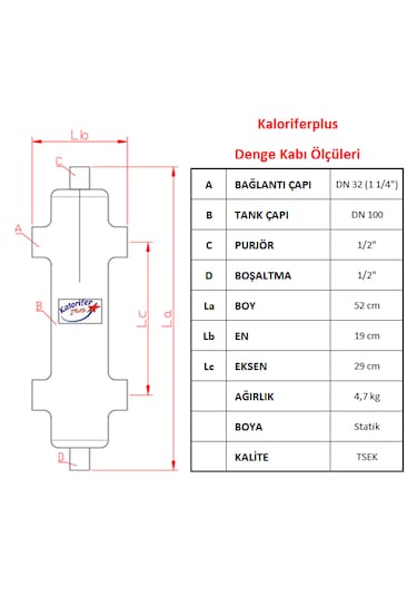 Denge Kabı 1 1/4"-q 100 Dişli