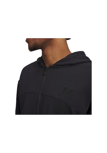Under Armour Rival Lightweight Erkek Siyah Kapüşonlu Ceket Siyah