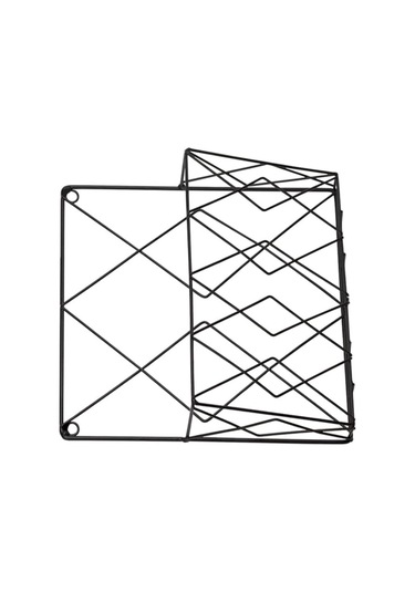 Lemestar Siyah Demir Tel Duvarlı Dergi Depolama Rafı - Gazete Ve Dosya Düzenleyici - Duvar Dekorasyonlu Rahat Saklama Aleti Siyah