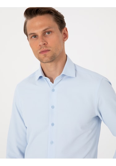 Pierre Cardin Erkek Açık Mavi Gömlek Desenli 50307108-vr003 Açik Mavi