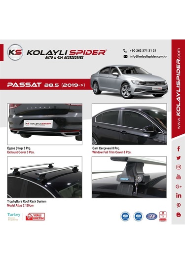 Vw Passat B8.5 Ön Tampon Çıtası Krom 2019 Ve Sonrası