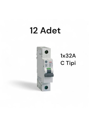 General Electric 1x32a C Tipi 6ka Otomatik Sigorta 12 Adet 1 Kutu