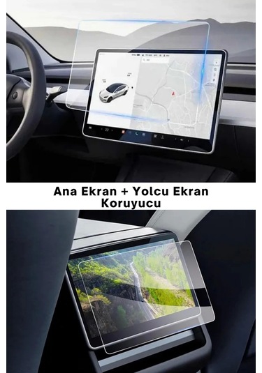 Tesla Model Y Juniper 2025 Sürücü Ve Arka Ekran Araç Multimedya Ultra İnce Ekran Koruyucu