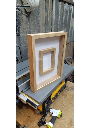 Çiçek Çerçevesi Gelin Çiçeği Çerçevesi 40x30 Meşe Plastik Cam