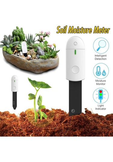 Ranyeek Bitki Toprak Nem Ölçer, Akıllı Bahçe Araçları, Anlık Nem Tespiti, Isıklı Gösterge Işımları, Pil Dahil Değil