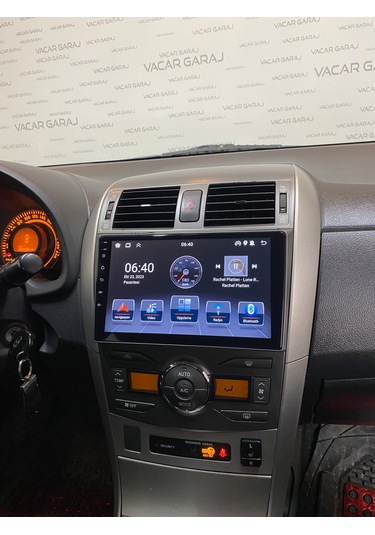 Toyota Corolla 2007-12 9" Uyumlu Androıd Multimedya Gerçek 2/32 Kablosuz Carplay Geri Görüş Kameralı 9"
