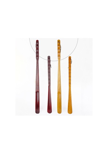 Homyl Doğal Uzun Saplı Ayakkabı Çekeceği Bakım Ahşap-55cm Ahşap 55cm Çok Renkli