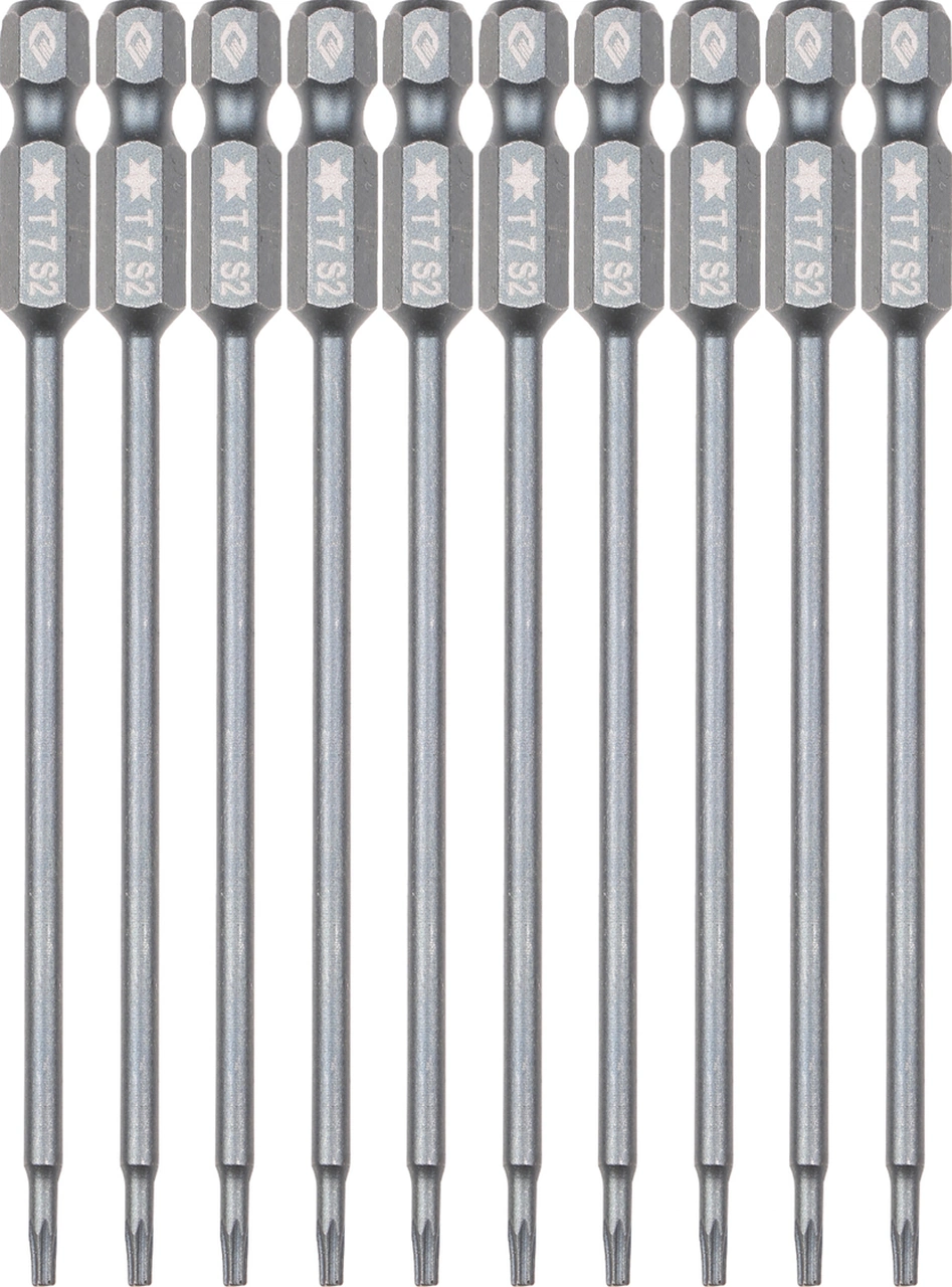 Neevoyu 10 Parça Torx Uçlu Tornavida Seti, S2 Çelik, 10cm Uzunluk, Manyetik, T6-t40, Darbaya Dayanıklı, Pnevmatik Ve El Matkap Uyumlu