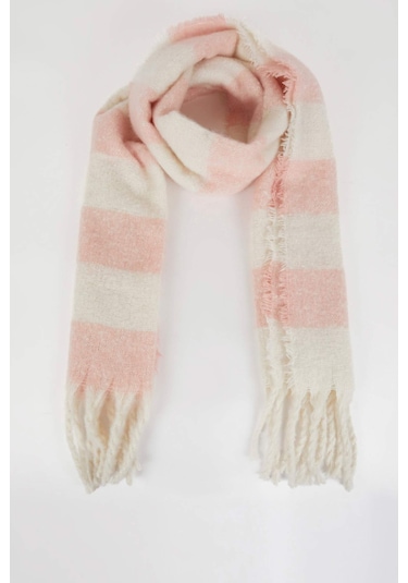 DeFacto Kadın Çizgili Dokuma Atkı A6616AX24WNPN1