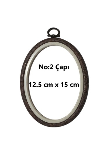 Nurge Ahşap Görünümlü Pano Kasnak Oval (Numara Seçenekli)