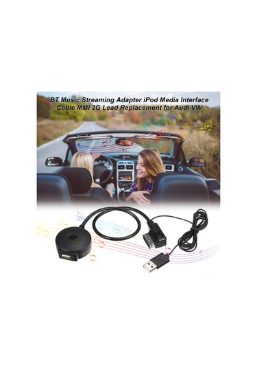 Jeehugo Audi Vw Seat Skoda 2006-2008 Model Araçlar İçin Siyah Plastik Usb Bluetooth Müzik Akışı Adaptörü