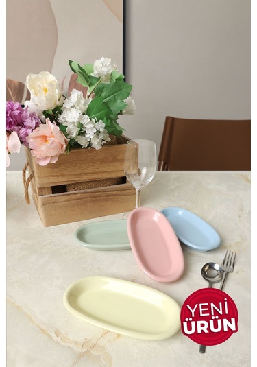Keramika Mix Hitit Kayık Tabak 16 Cm 4 Adet 103-307-405-551 Çok Renkli