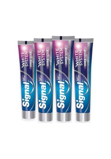 Signal White System Güçlü Beyazlık Güçlü Diş Minesi Diş Macunu 4 x 75 ML