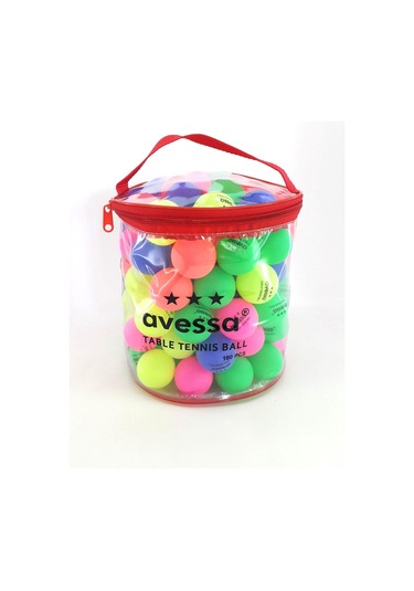 Avessa Renkli Pinpon Topu 100 Adet Çantalı Masa Tenisi Topu