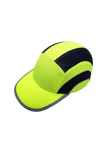 Darbe Emici Şapka Baret Kep Sarı - Reflektörlü 7002