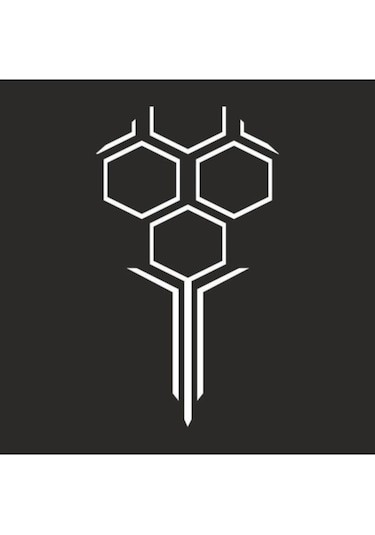 Beyaz Kaput Üstü Petek Deseni Araba Sticker 60 Cm