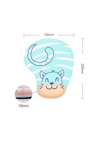 2 Parça Silikon Rahat Yastıklı Kaymaz El Dinlendirme Bileklik Mouse Pad, Renk: Fil