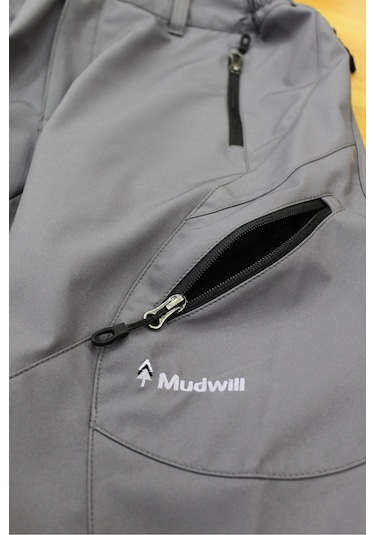 Mudwill Gri Windblock Softshell Polarsız Outdoor Pantolon Gri