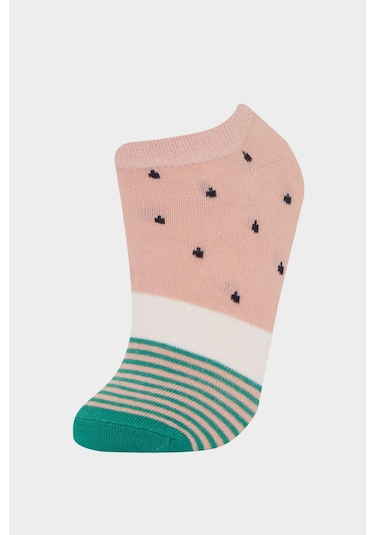 Defacto Kız Çocuk 5li Pamuklu Patik Çorap F7117a8nskr1 ÇoK Renkli