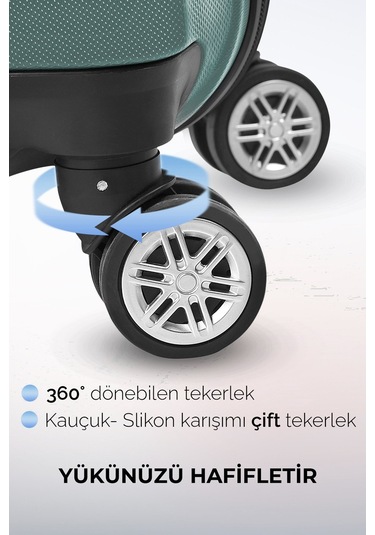 Polo&sky Spring Model Haki Renk Orta Boy Valiz Bavul Haki