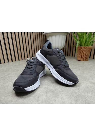 Günlük Fileli Erkek Sneaker Bağcıklı Kalın Taban Ayakkabı 8011 001