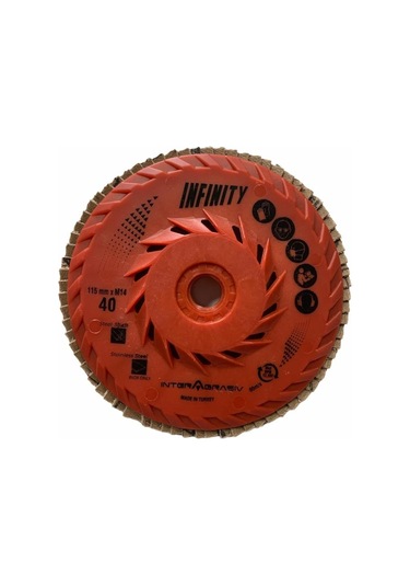 Flap Zımpara Infinity Cr752X Çap 115 Kırmızı M14 Seramik Kaplı