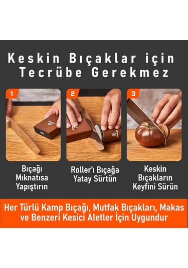 Valkyrie Profesyonel Roller Bıçak Biley Seti - Kolaylıkla Tecrübe Gerektirmeyen Muhteşem Keskinlik 15 Ve 20 Derece Bıçak Bileği
