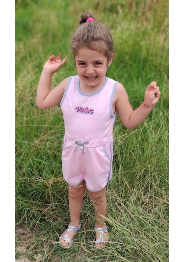 Novy Baby Sıfır Kol Çocuk Şort Tulum - 1-5 Yaş - 2090