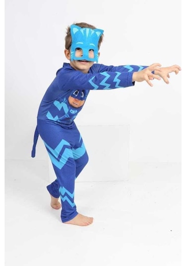 Pijamaskeliler Kostümü Pjamasks Kostüm - Mavi Mavi