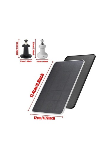 Besthome1 Dream011 2x Beyaz 5v Güneş Paneli, 3x Düşük Voltaj Kamera/fan Şarj İçin 360 Döner Braket Type C Usb