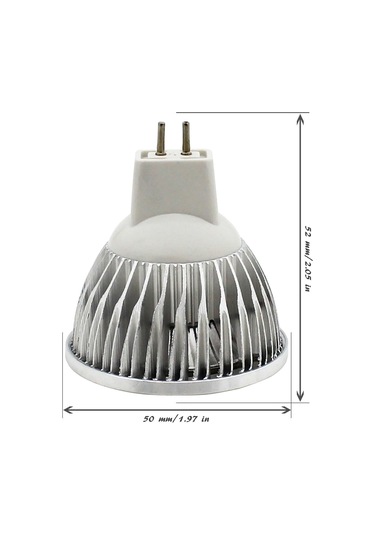 Mr16/gu5.3 Cob Led Ampul, 3w/210lm, Dc 12v, Soğuk Beyaz 6000k, 20w Halojen Ampule Eşdeğer, Ø48x50, 120 Işın Açısı, 10'lu Paket