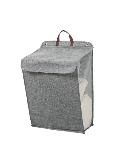 Bej Büyük 58 41 15 Kirli Çamaşır Sepeti, Kapaklı Ve Toz Geçirmez, Katlanabilir, Duvara Monte Büyük Kapasiteli Bej