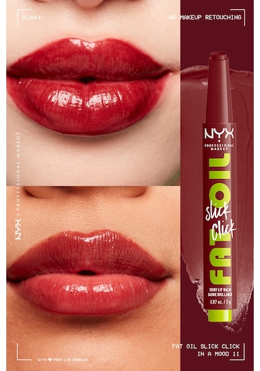 Nyx Fat Oil Slick Click Parlatıcı Nemlendirici Nude Tonlu Dudak 11