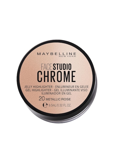 Maybelline New York Face Studio Chrome Jel Aydınlatıcı No:20 Metallic Rose