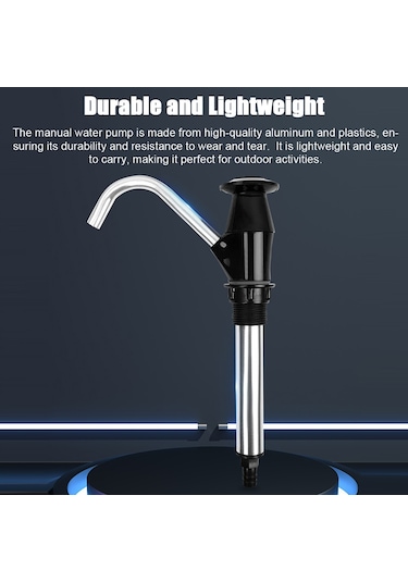 Leezsing El Su Pompası Taşınabilir Manuel Lavabo Su Pompası Musluk Rv Seyahat Kamp Römorku İçin Siyah