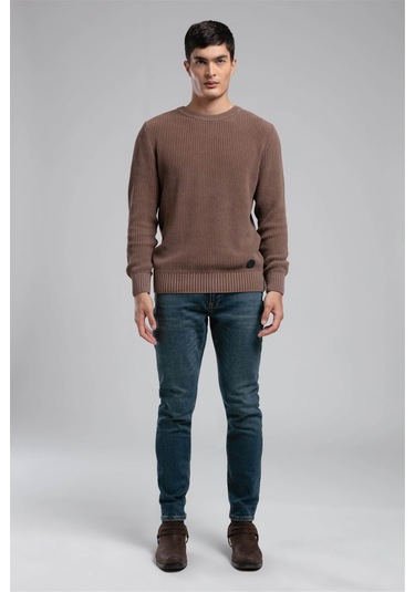 Wilson Erkek O Yaka Kazak-21853 Kahverengi