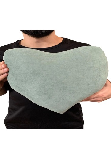 Ozclife Kalp Yastığı %100 Pamuklu %100 Boncuk Elyaf - Yeşil