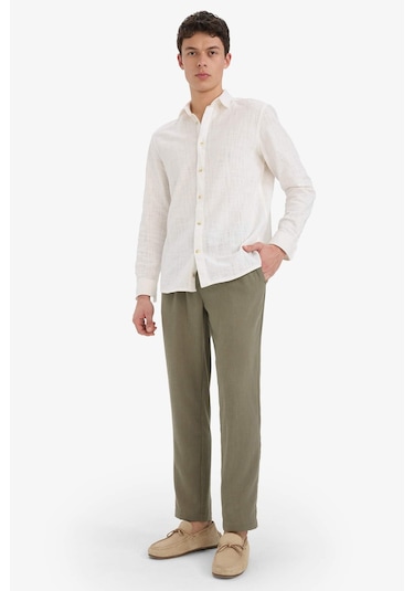 Defacto Relax Fit Kısa Paça Keten Görünümlü Pantolon E4790ax25aukh465 Haki Defacto Relax Fit Kısa Paça Keten Görünümlü Pantolon E4790ax25aukh465 Haki