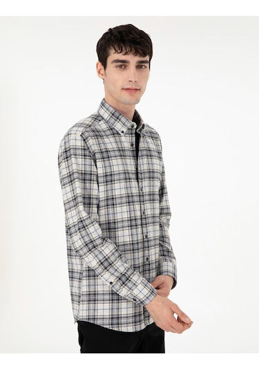 Pierre Cardin Erkek Gri Gömlek Desenli 50292888-vr024 Gri