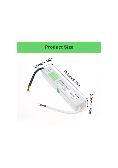 Hfambition Ip67 Su Geçirmez Dış Mekan Led Güç Kaynağı, 12v 20w Çıkışlı, Aşırı Yük Koruma Gümüş