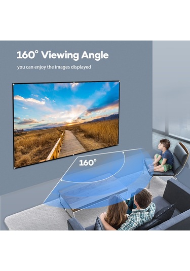 Lemestar 80 İnç Taşınabilir Hd Projektör Ekranı 16:9 Projeksiyon Ekranı Katlanabilir Daya Çok Renkli-10