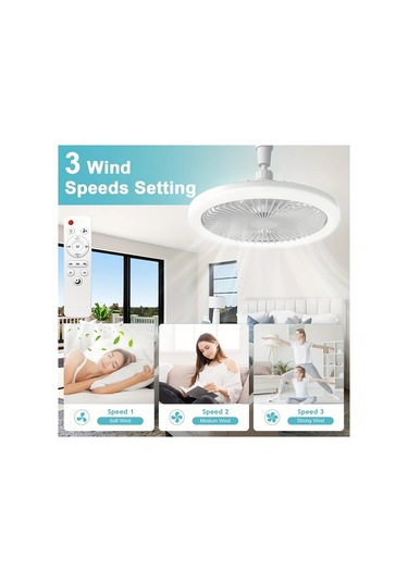 Xuweiwei Xbate 10 İnç E26 E27 Akıllı Soket Fan Işığı Bej Kristal E27 Uzaktan Kumandalı 17 Mod 3 Renk 3 Hız Evrensel Bağlantı Aromaterapi