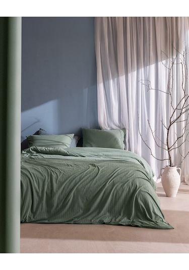 Madame Coco Marlene Tek Kişilik %100 Pamuk Penye Lastikli Nevresim Takımı - Haki 8684427199060 Çok Renkli